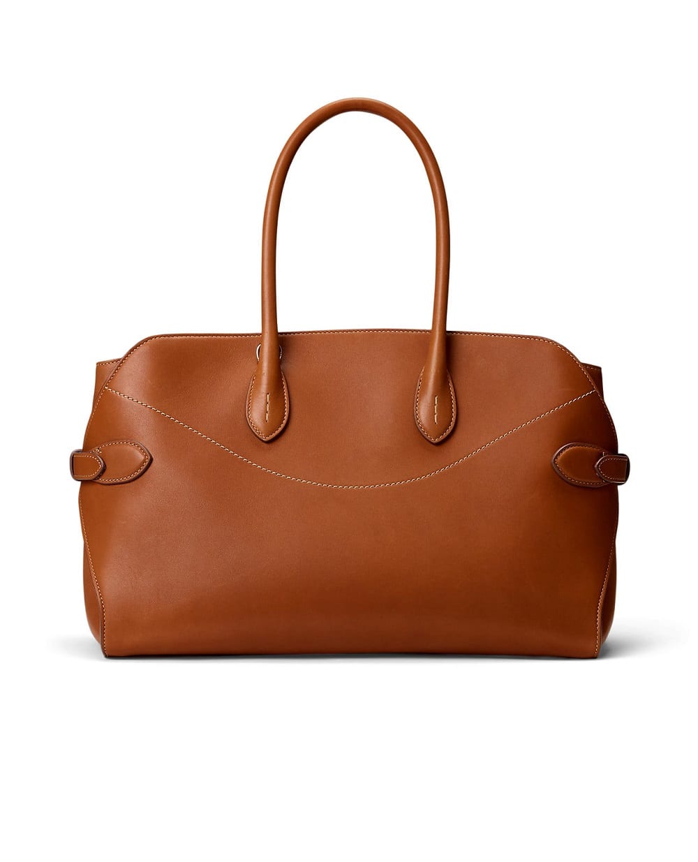 Сумка Ralph из телячьей кожи Ralph Lauren Collection 435P02349001, коричневый цвет • Купить в интернет-магазине Kameron