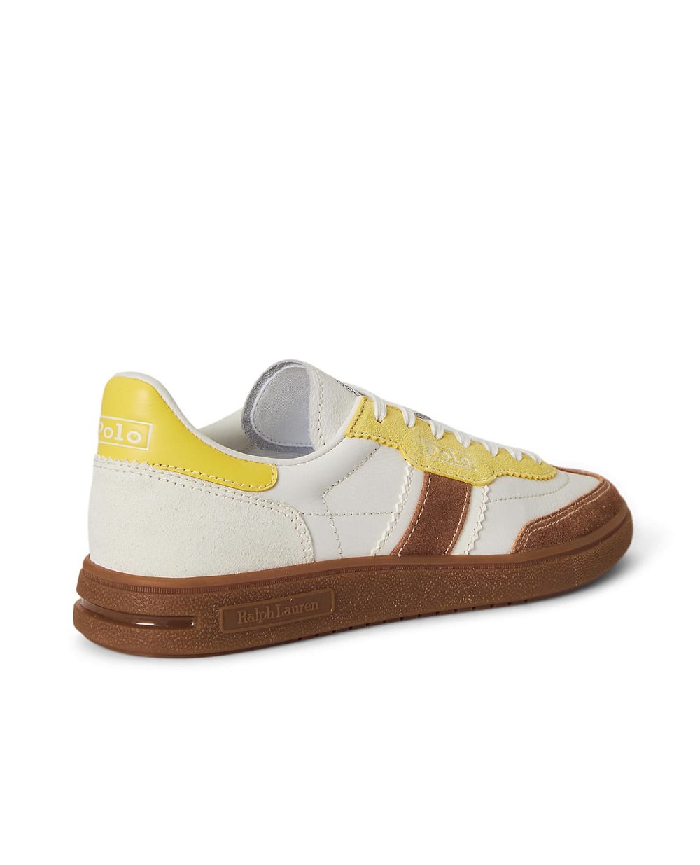 Кроссовки Bedford из кожи и замши Polo Ralph Lauren 804P04920002, белый цвет • Купить в интернет-магазине Kameron