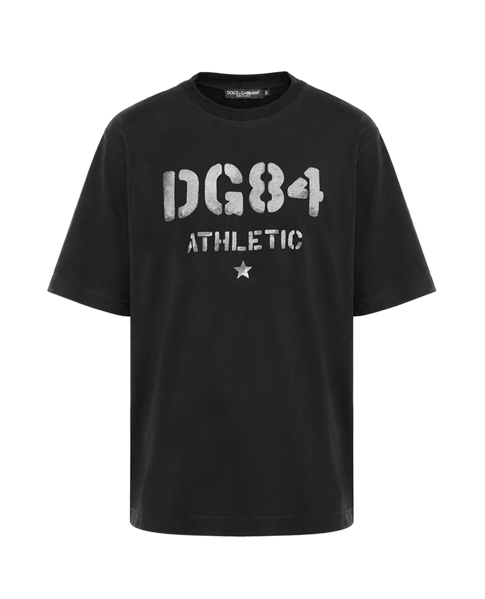 Футболка з принтом Dolce&Gabbana G8PN9T-G7PZL, чорний колір • Купити в інтернет-магазині Kameron
