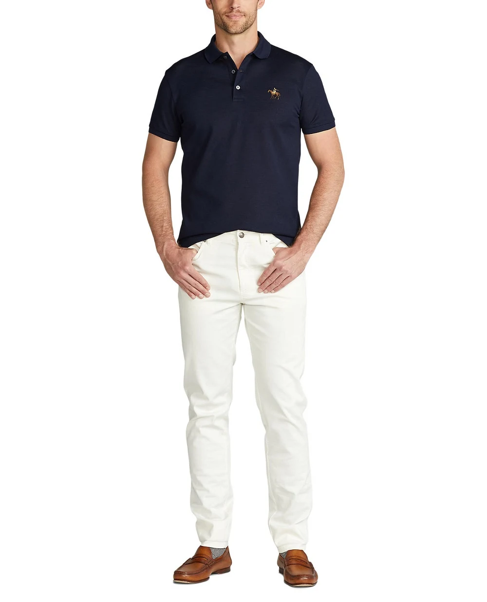 Поло Ralph Lauren Purple Label 790508036071, темно-синий цвет • Купить в интернет-магазине Kameron