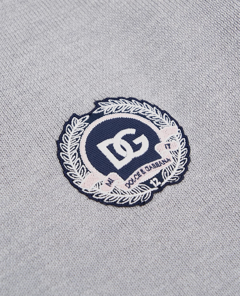 Детский свитер из шерсти Dolce&Gabbana Kids L5KWK5-JDVB7-B, серый цвет • Купить в интернет-магазине Kameron