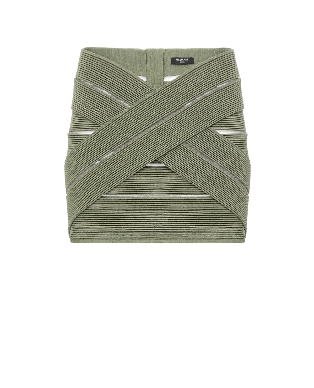 Юбка мини Balmain GF0LBB48KJ75, зеленый цвет • Купить в интернет-магазине Kameron