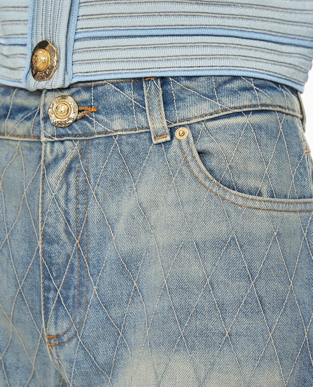 Джинсы Balmain FF1MI060DF79, синий цвет • Купить в интернет-магазине Kameron