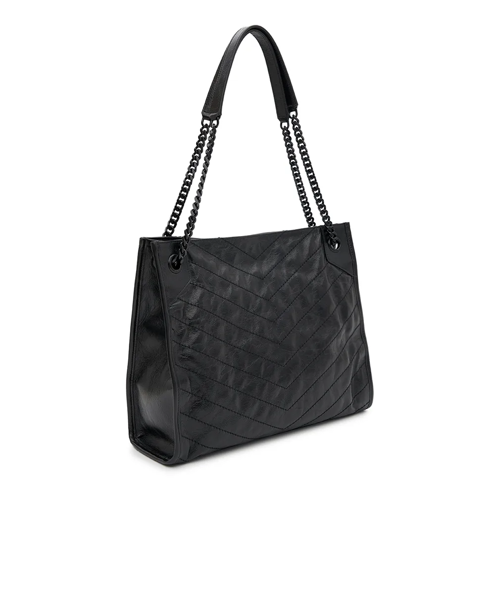 Сумка Niki из телячьей кожа Saint Laurent 589951-0EN08, черный цвет • Купить в интернет-магазине Kameron