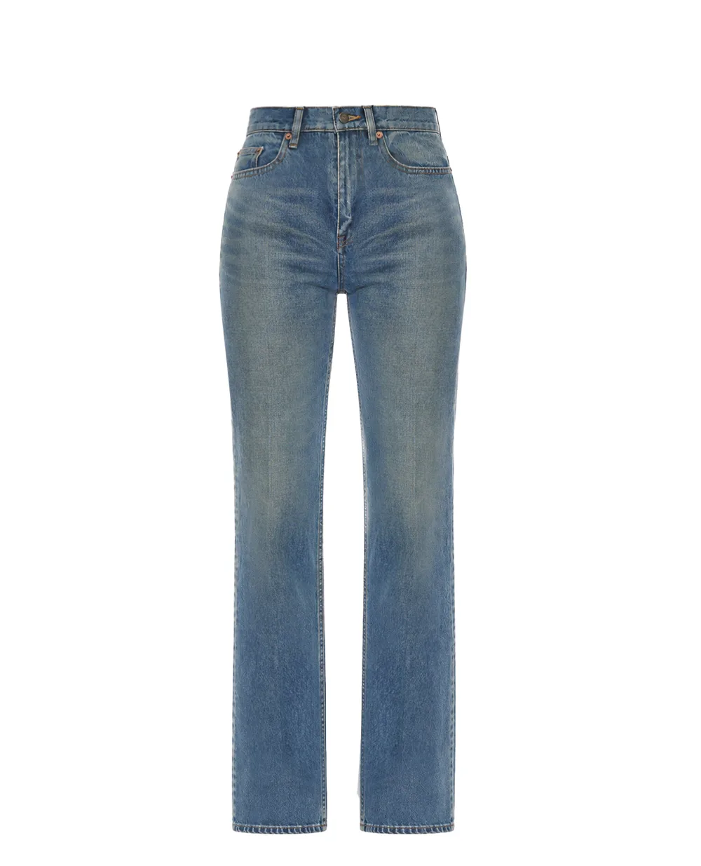 Джинсы YVES с эффектом потертости Saint Laurent 813267-Y11CA, синий цвет • Купить в интернет-магазине Kameron