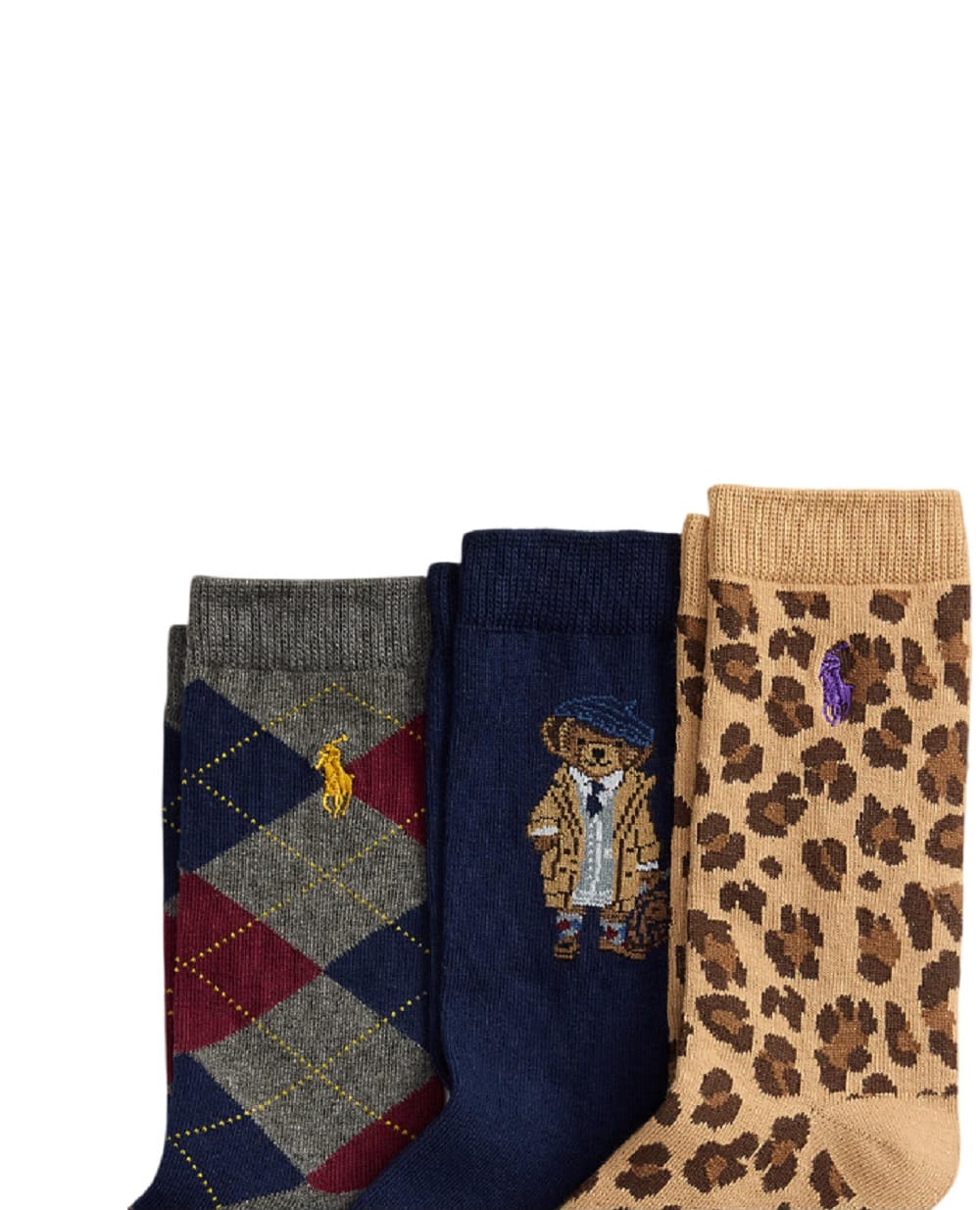 Детские носки Polo Bear (3 пары) Polo Ralph Lauren Kids 448P03258001, разноцветный цвет • Купить в интернет-магазине Kameron