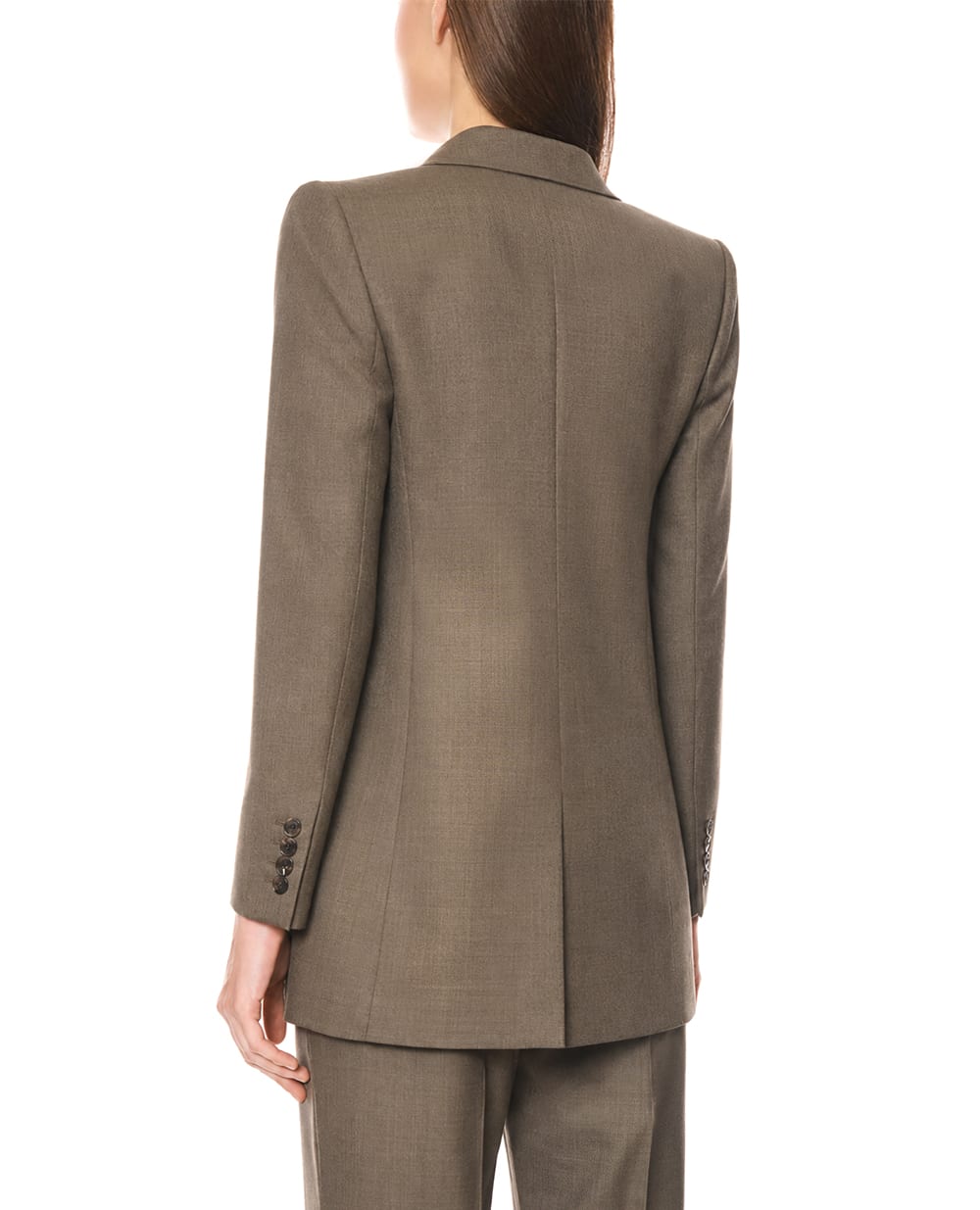 Однобортный жакет из шерсти Saint Laurent 832778-Y2J02, коричневый цвет • Купить в интернет-магазине Kameron