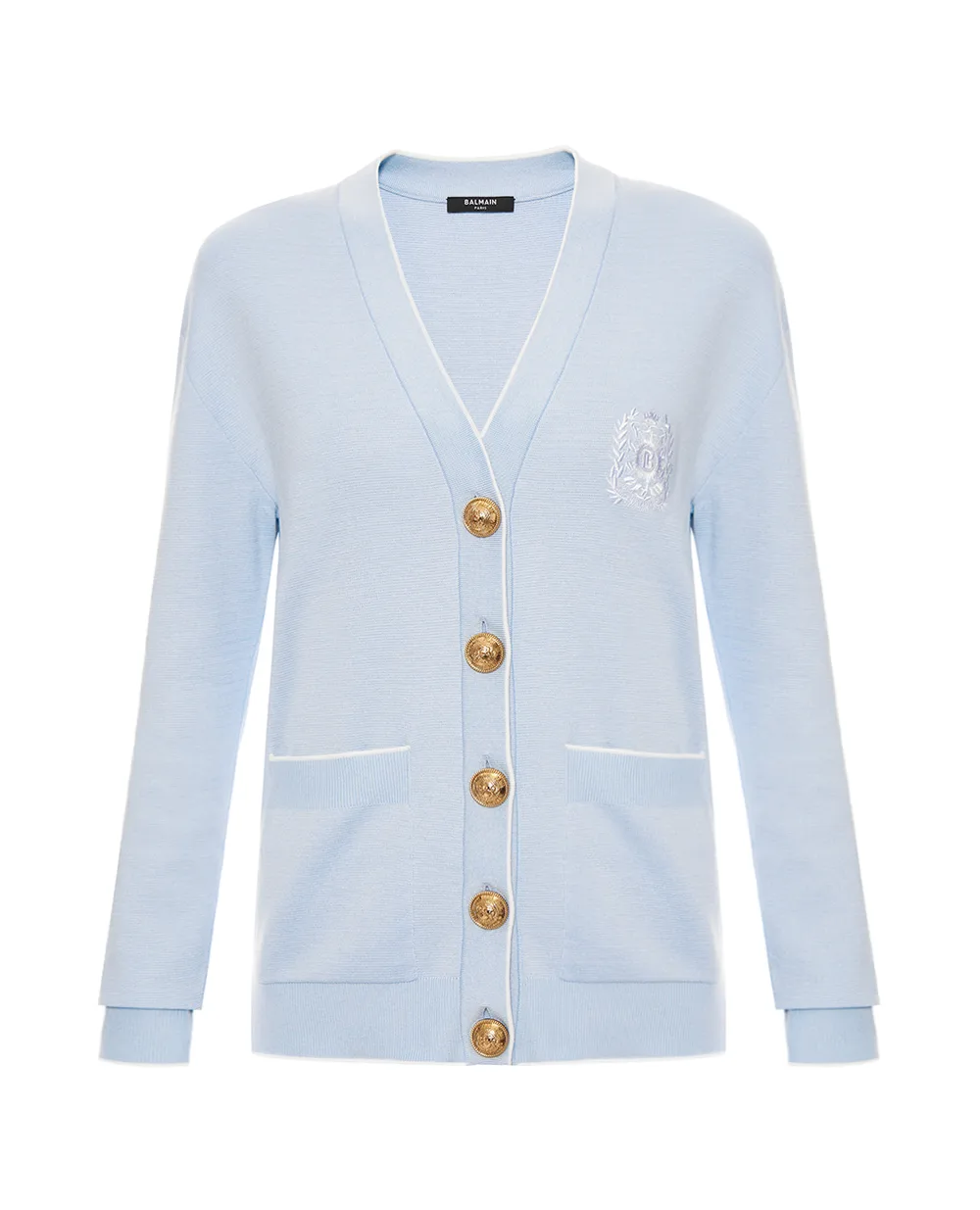 Кардиган Balmain FF1KO003KI86, голубой цвет • Купить в интернет-магазине Kameron
