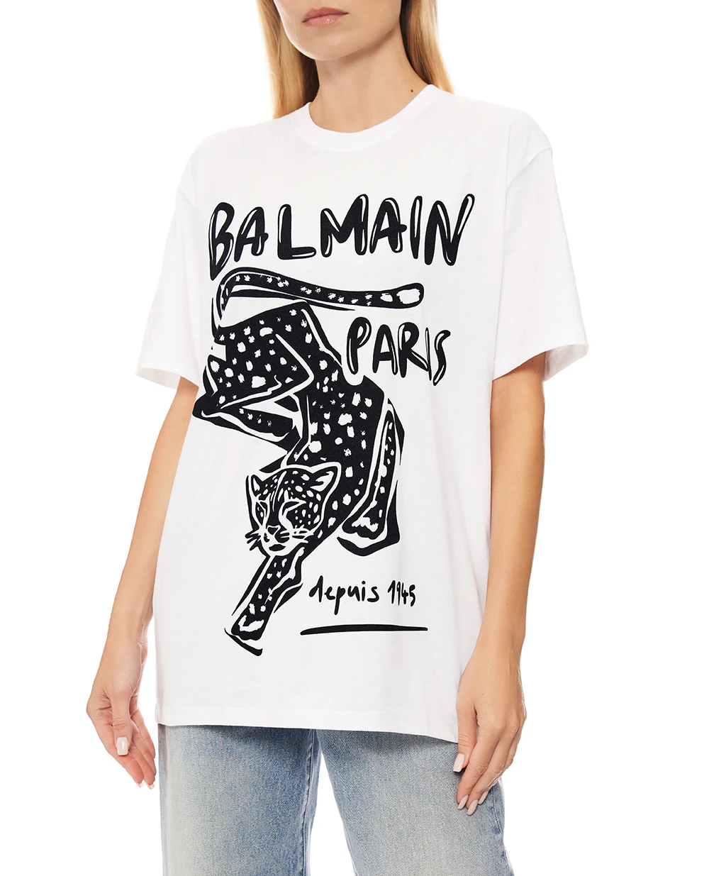 Футболка Balmain FF0EH005GF20, белый цвет • Купить в интернет-магазине Kameron