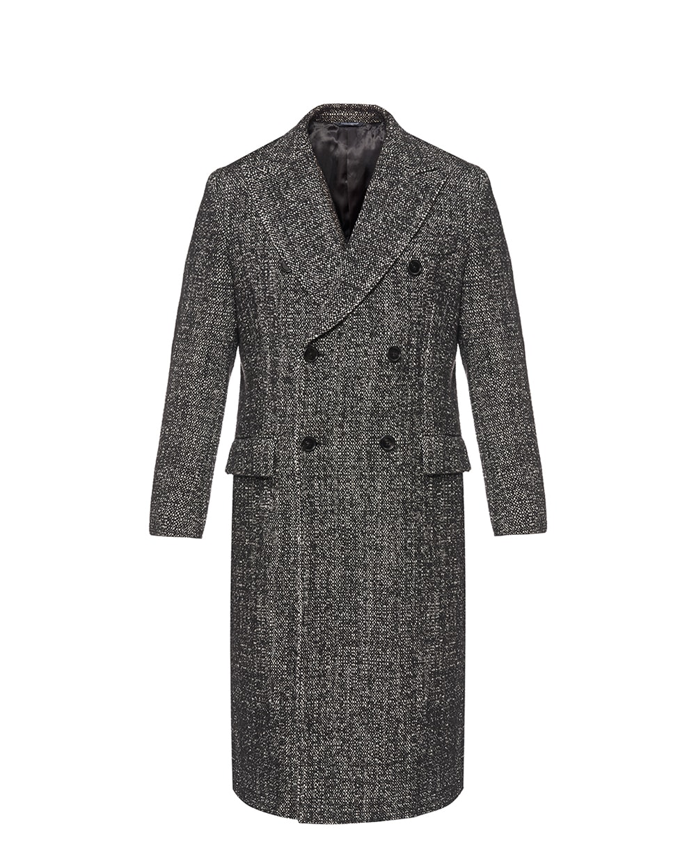 Пальто двубортное из шерсти Dolce&Gabbana G050LT-FMZAQ, черный цвет • Купить в интернет-магазине Kameron
