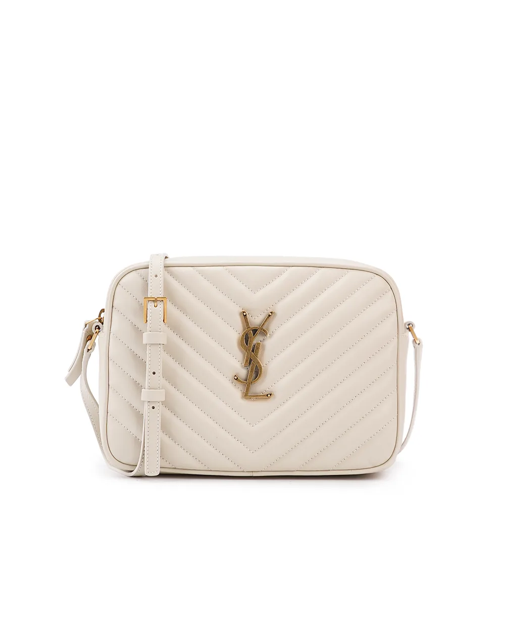 Кожаная сумка Lou Camera Bag Saint Laurent 761554-DV707, кремовый цвет • Купить в интернет-магазине Kameron