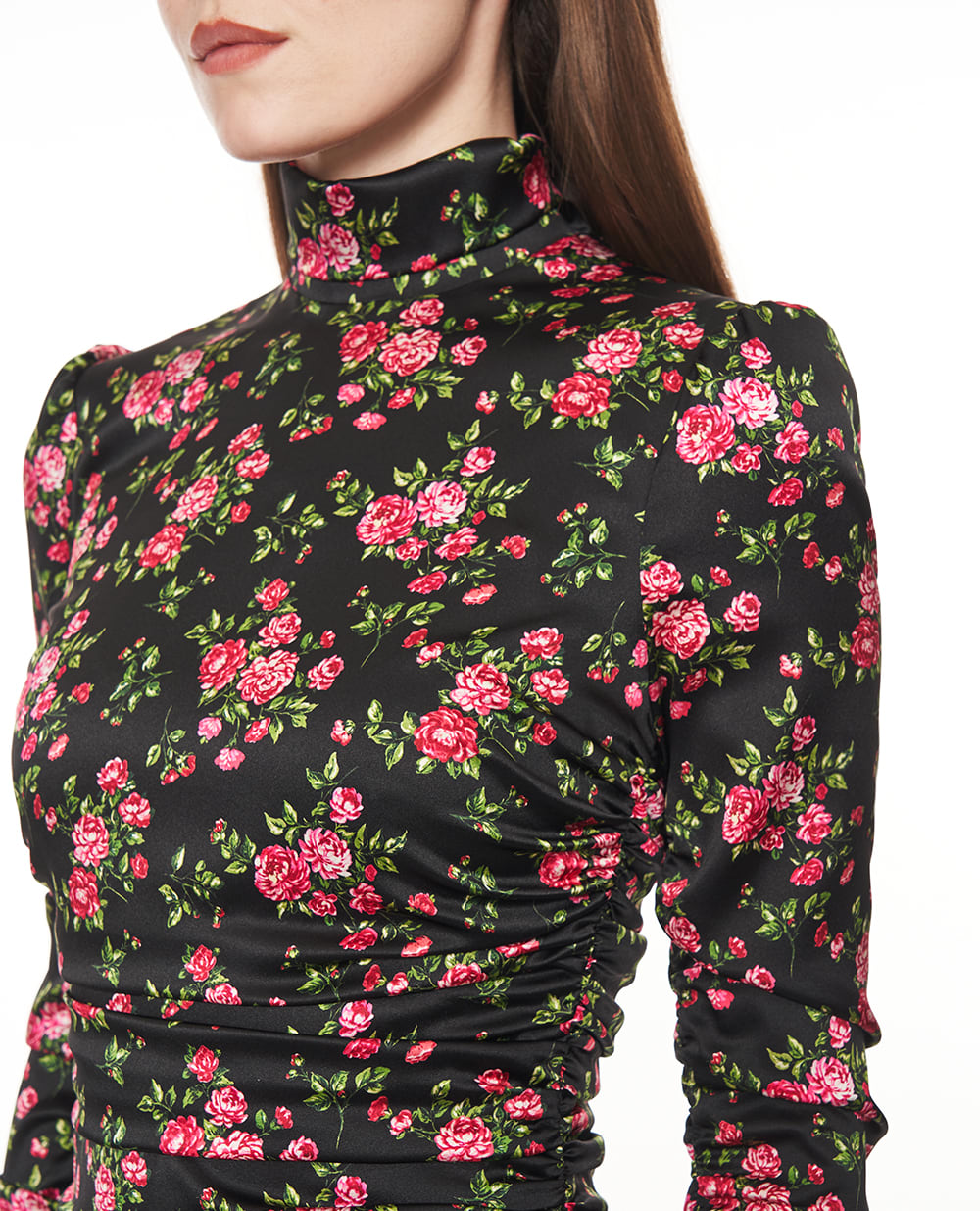 Платье с принтом из шёлка Dolce&Gabbana F60G2T-FSA8G, черный цвет • Купить в интернет-магазине Kameron