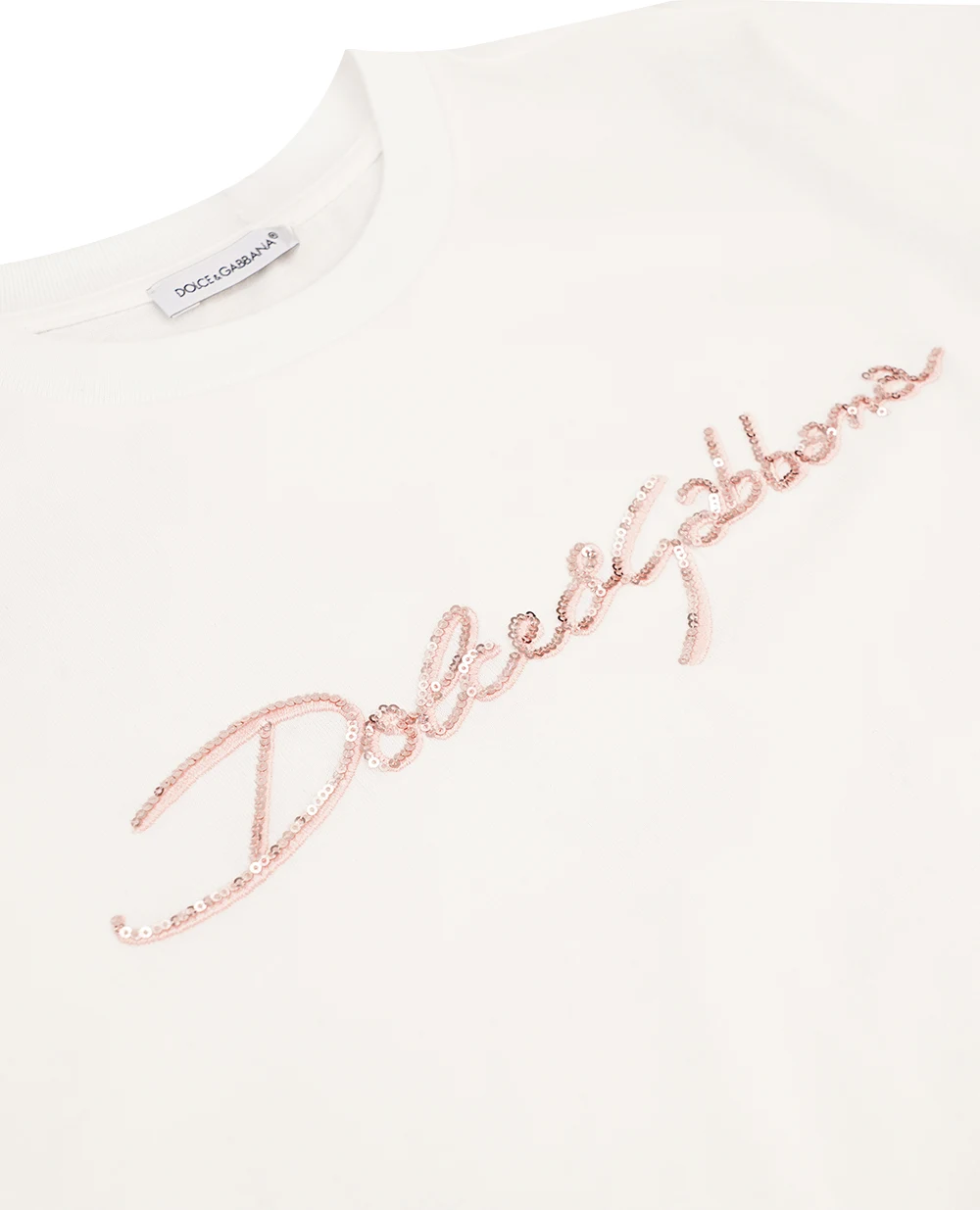 Детская футболка Dolce&Gabbana Kids L5JTNK-G7O0Y-B, белый цвет • Купить в интернет-магазине Kameron