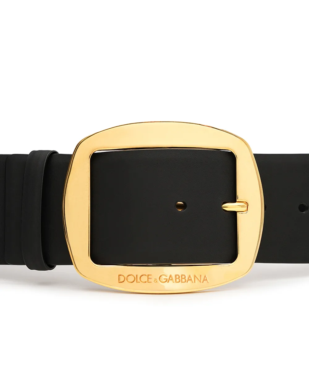 Ремень из телячьей кожи Dolce&Gabbana BE4608-AW844, черный цвет • Купить в интернет-магазине Kameron