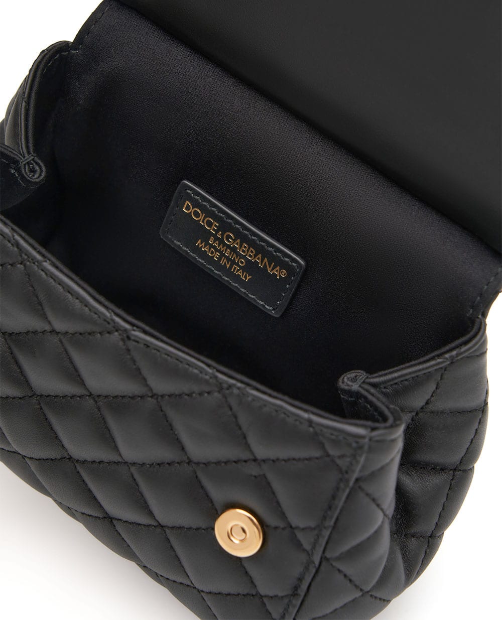 Дитяча сумка Sicily зі шкіри наппа Dolce&Gabbana Kids EB0003-A3L70, чорний колір • Купити в інтернет-магазині Kameron