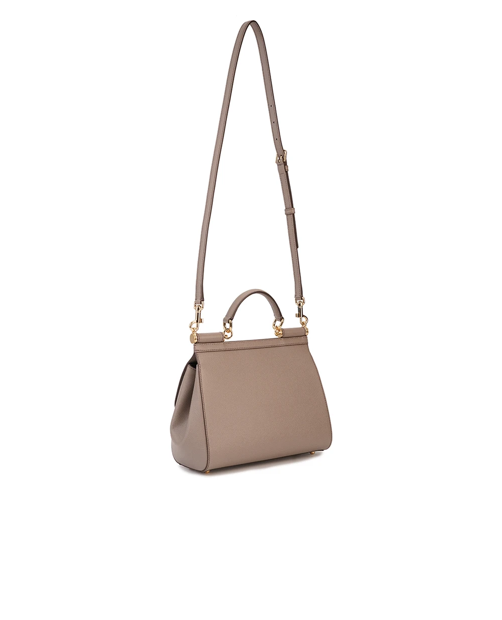 Кожаная сумка Sicily Large Dolce&Gabbana BB6002-B1001, серый цвет • Купить в интернет-магазине Kameron