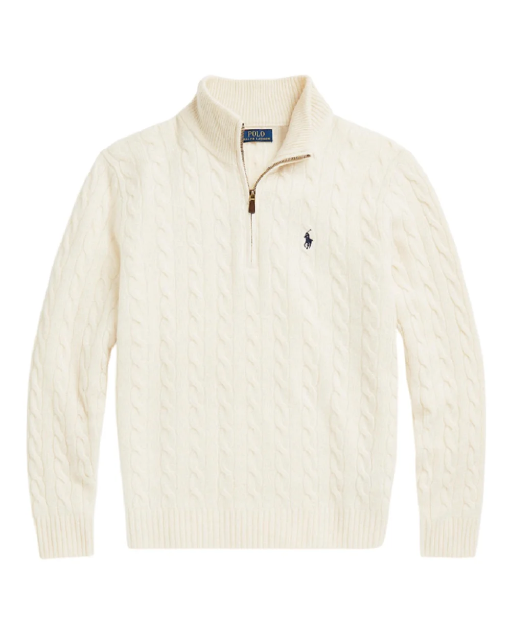 Свитер из шерсти и кашемира Polo Ralph Lauren 710876766001, кремовый цвет • Купить в интернет-магазине Kameron