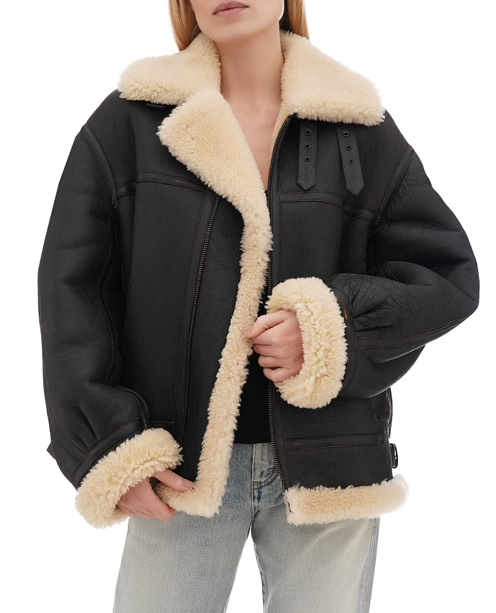 Дубленка Saint Laurent 800896-YCOW2, коричневый цвет • Купить в интернет-магазине Kameron