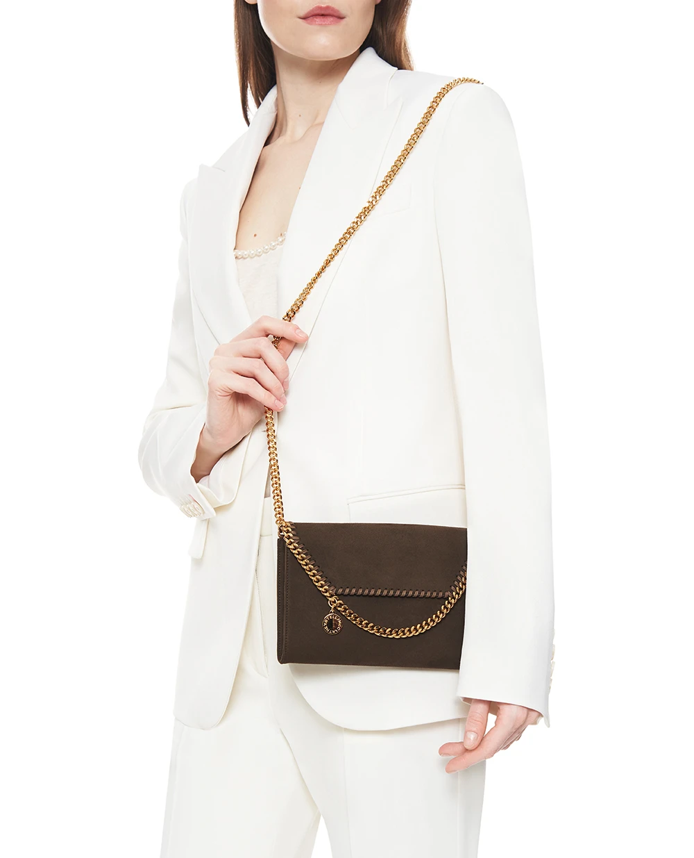 Сумка через плечо Falabella Wallet Stella McCartney 581238WP0543, коричневый цвет • Купить в интернет-магазине Kameron