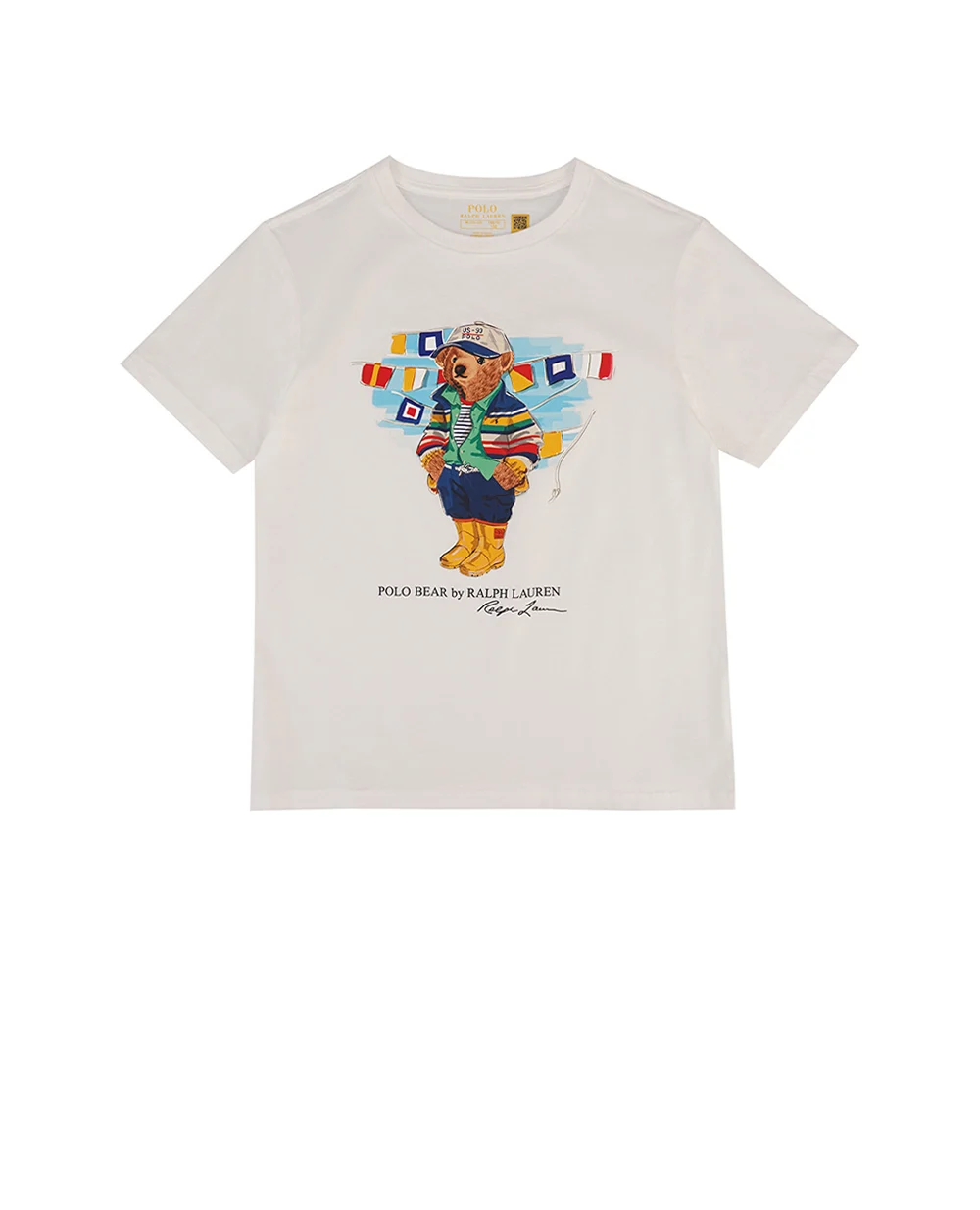 Детская футболка Polo Bear Polo Ralph Lauren Kids 323958332001, белый цвет • Купить в интернет-магазине Kameron