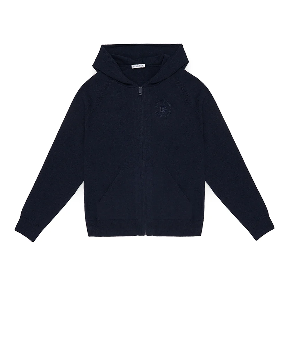 Дитяча толстовка з капюшоном із вовни та кашеміру (костюм) Dolce&Gabbana Kids L4KWJ6-JDVGS-S, синій колір • Купити в інтернет-магазині Kameron