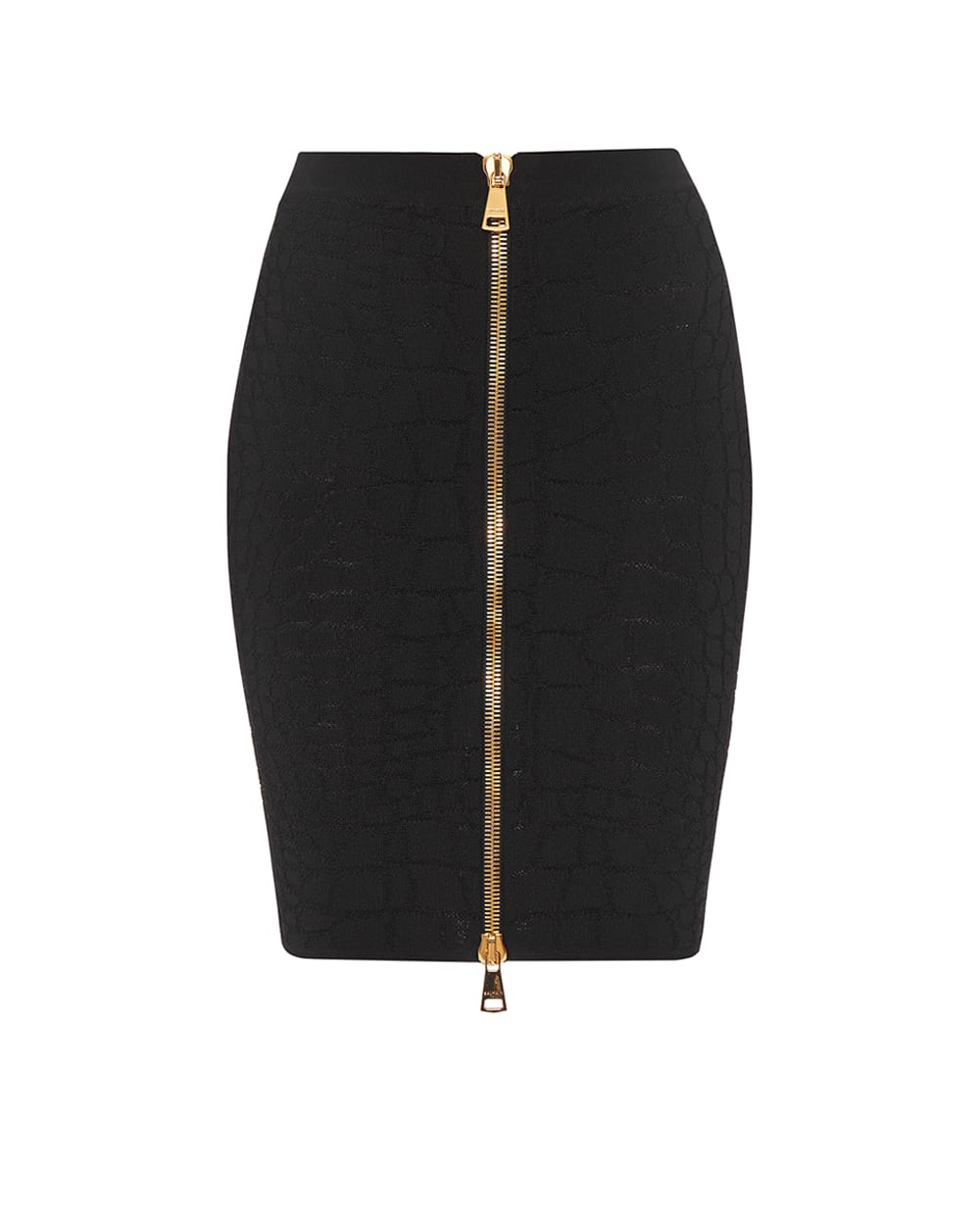 Юбка с молнией Balmain FF0LC290KJ14, черный цвет • Купить в интернет-магазине Kameron