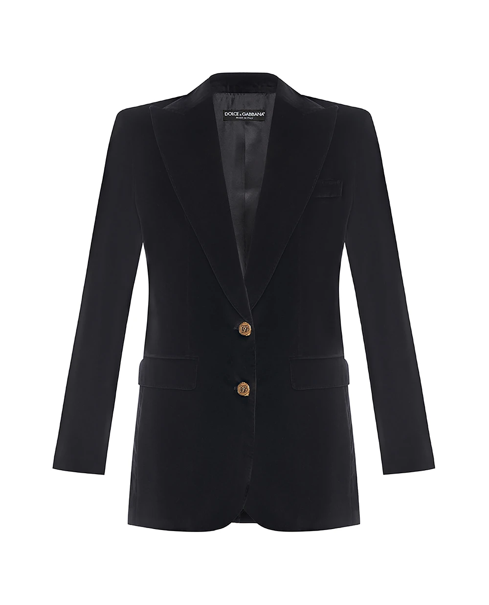 Жакет бархатный Dolce&Gabbana F29V1T-FUVG7, черный цвет • Купить в интернет-магазине Kameron