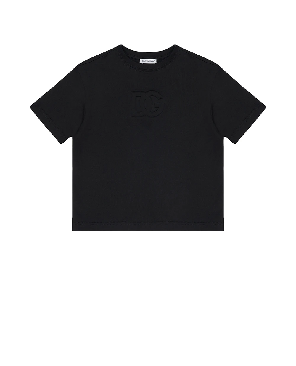 Детская футболка с логотипом DG Dolce&Gabbana Kids L4JTHV-G7O5R-B, черный цвет • Купить в интернет-магазине Kameron