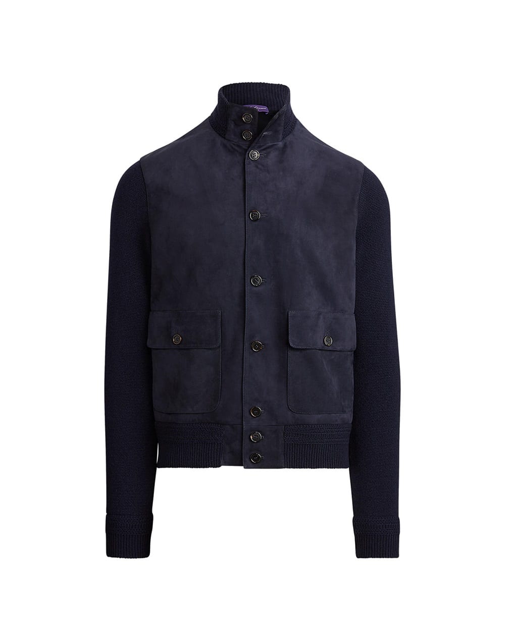 Куртка из замши и кашемира Ralph Lauren Purple Label 790758192002, темно-синий цвет • Купить в интернет-магазине Kameron
