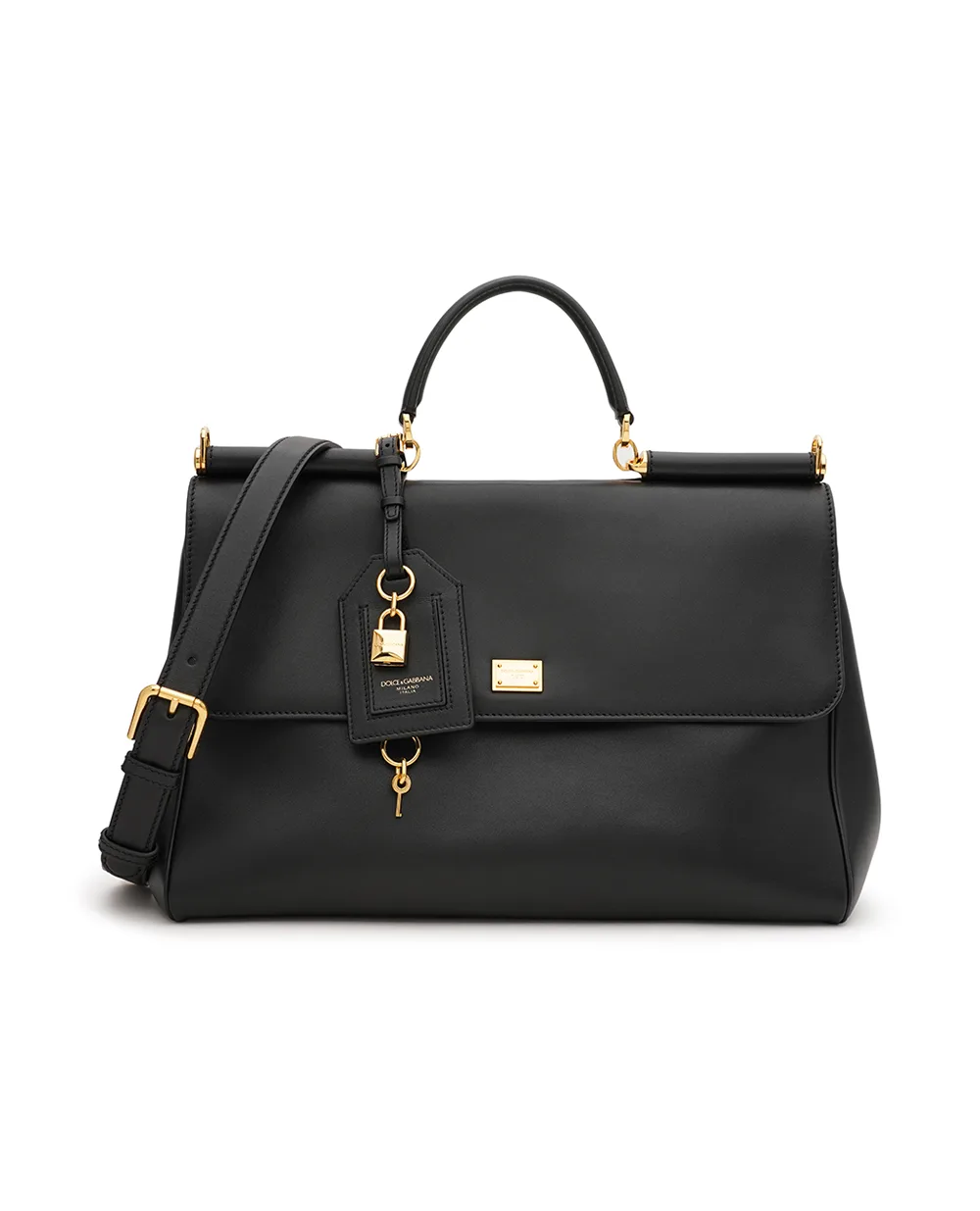 Сумка My Sicily из кожи Dolce&Gabbana BB7814-B7321, черный цвет • Купить в интернет-магазине Kameron