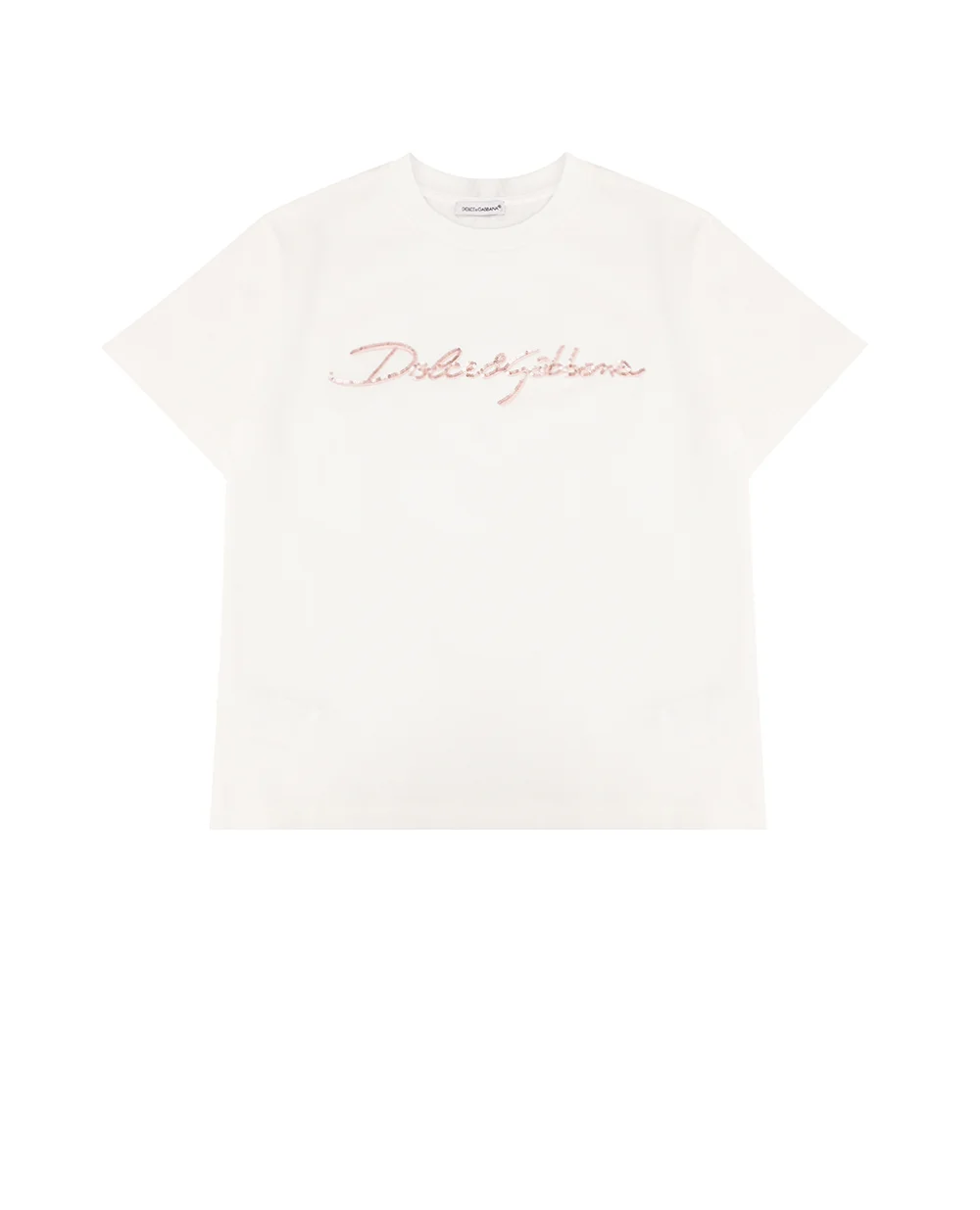 Детская футболка Dolce&Gabbana Kids L5JTNK-G7O0Y-B, белый цвет • Купить в интернет-магазине Kameron