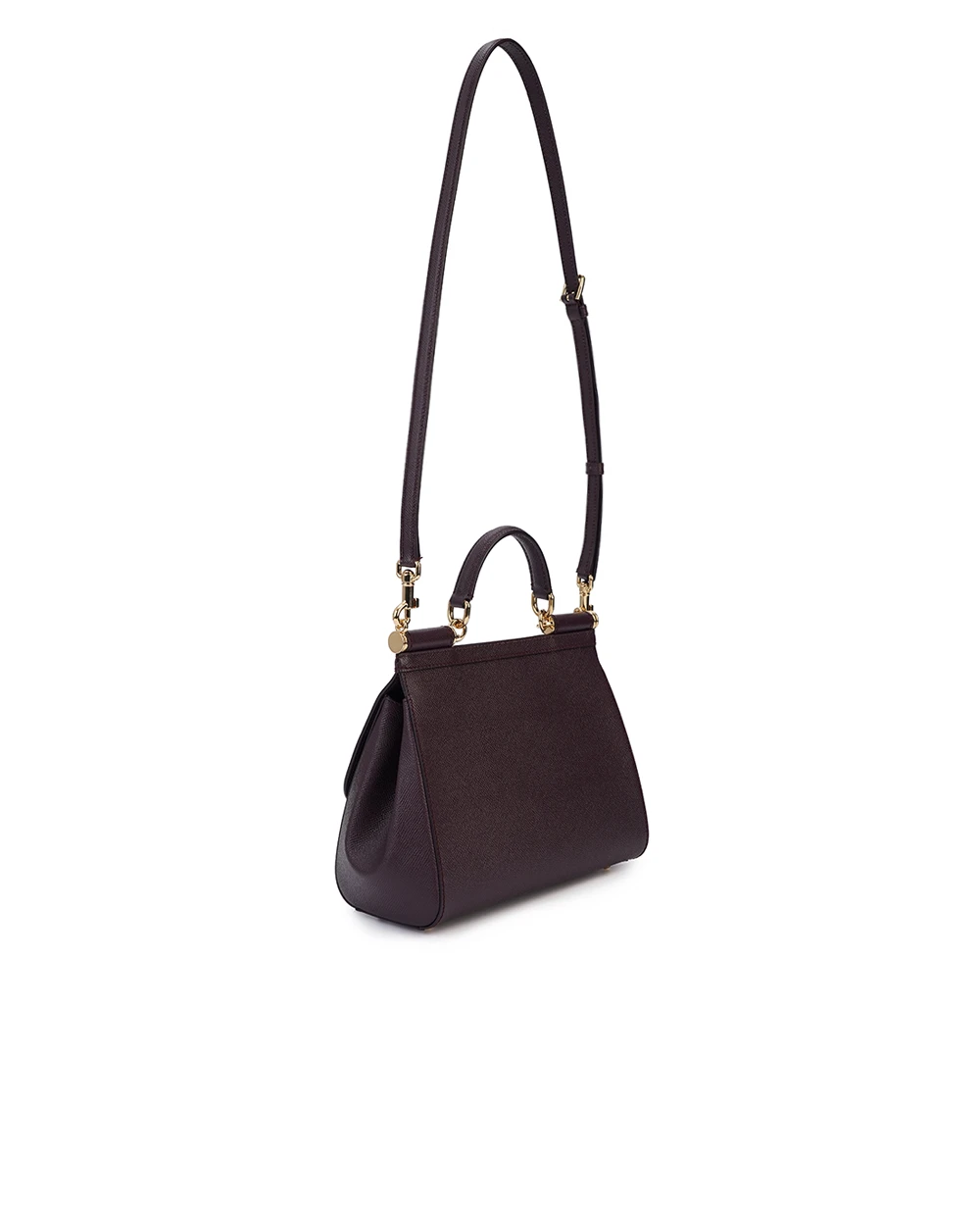Кожаная сумка Sicily Large Dolce&Gabbana BB6002-B1001, бордовый цвет • Купить в интернет-магазине Kameron