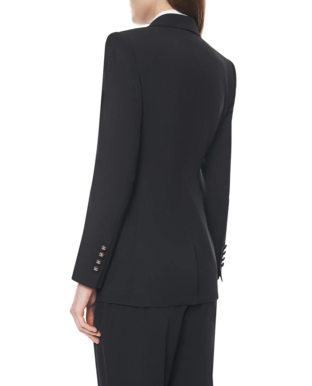 Жакет однобортный из шерсти Dolce&Gabbana F29Z8T-GDDPS, черный цвет • Купить в интернет-магазине Kameron