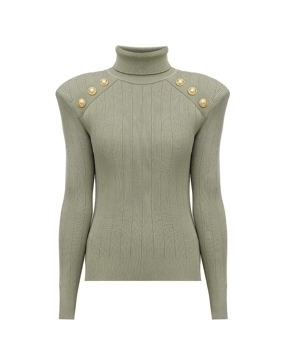 Гольф Balmain DF0KH000KB07, оливковый цвет • Купить в интернет-магазине Kameron
