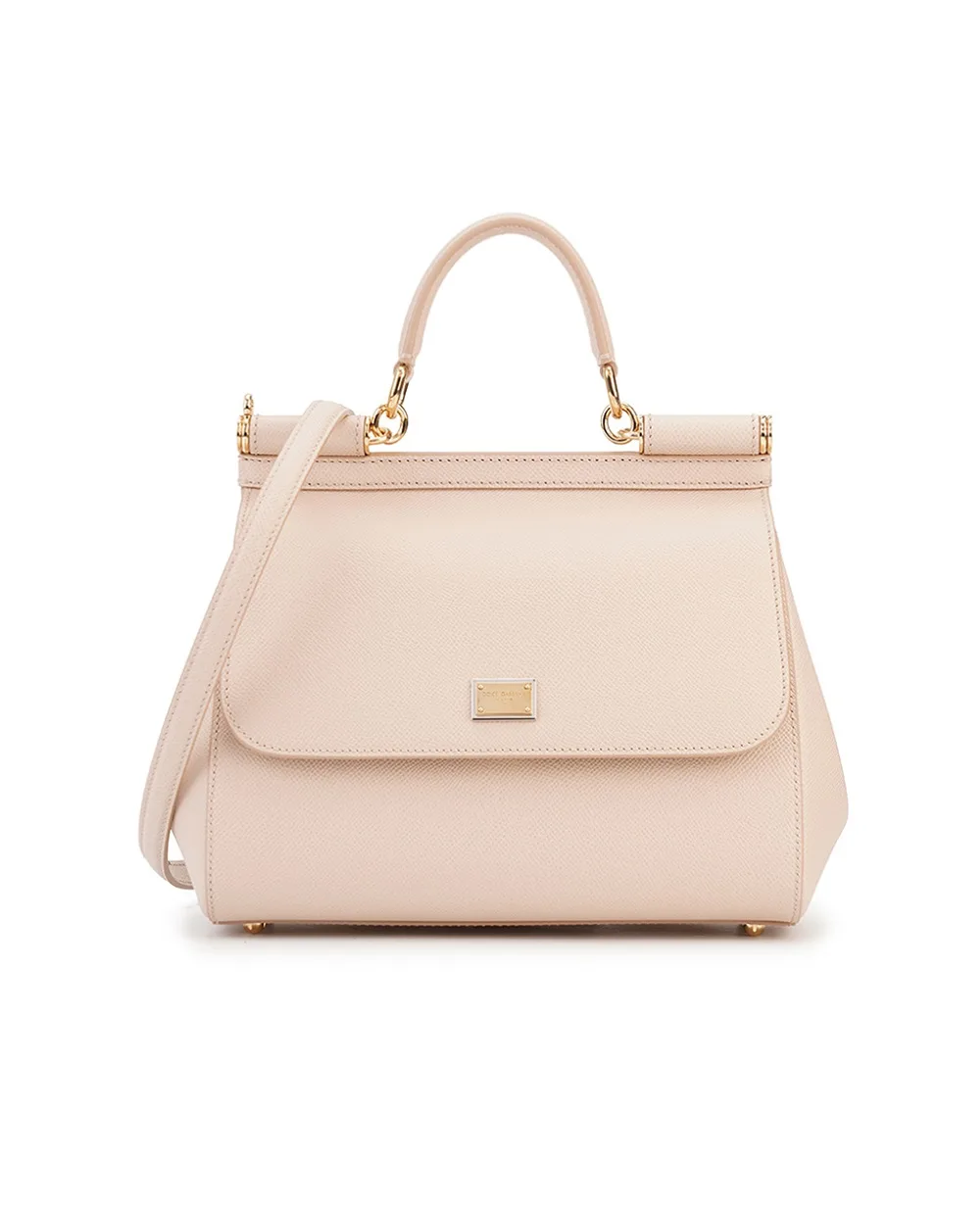 Шкіряна сумка Sicily Large Dolce&Gabbana BB6002-B1001, бежевий колір • Купити в інтернет-магазині Kameron