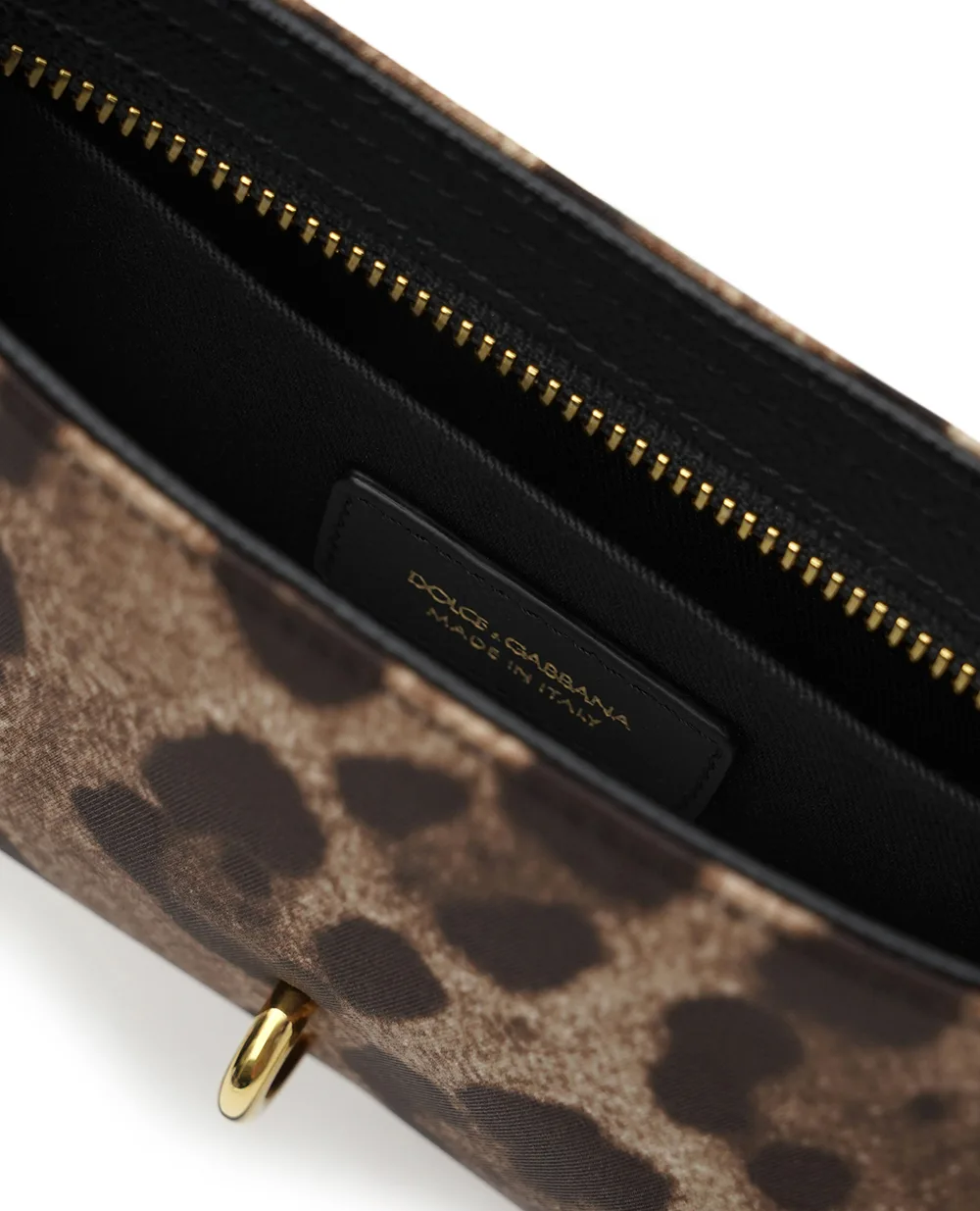 Сумка на плечо Lock с леопардовым принтом Dolce&Gabbana BB7891-A0007, коричневый цвет • Купить в интернет-магазине Kameron