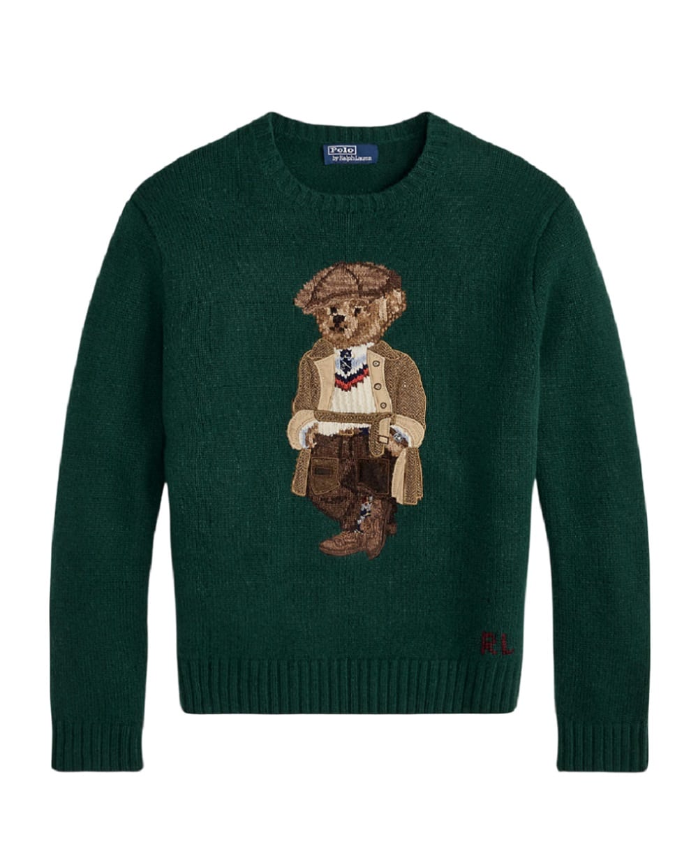 Свитер Polo Bear из шерсти Polo Ralph Lauren 710978308001, зеленый цвет • Купить в интернет-магазине Kameron