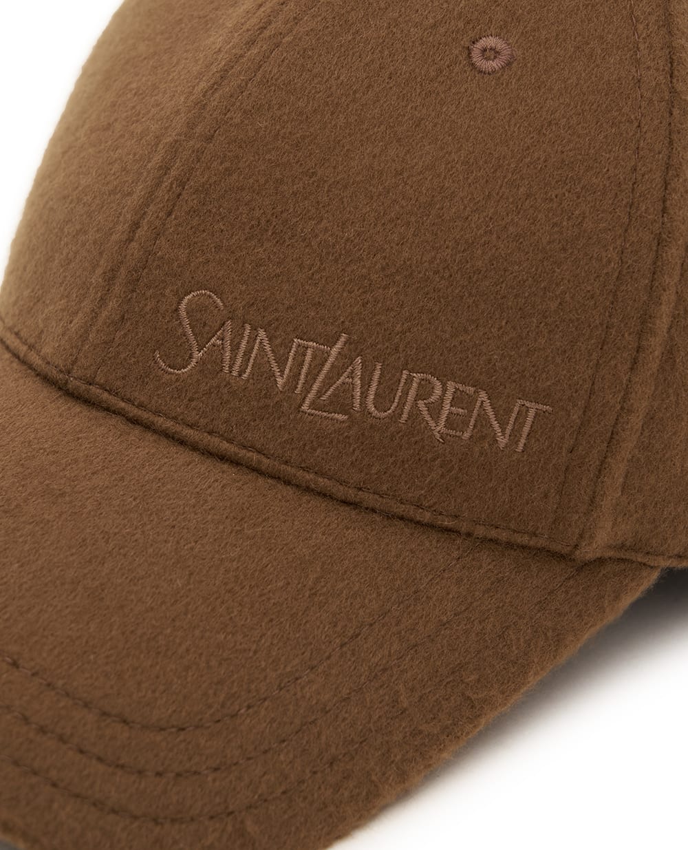 Кепка из кашемира Saint Laurent 842598-3YS58, коричневый цвет • Купить в интернет-магазине Kameron