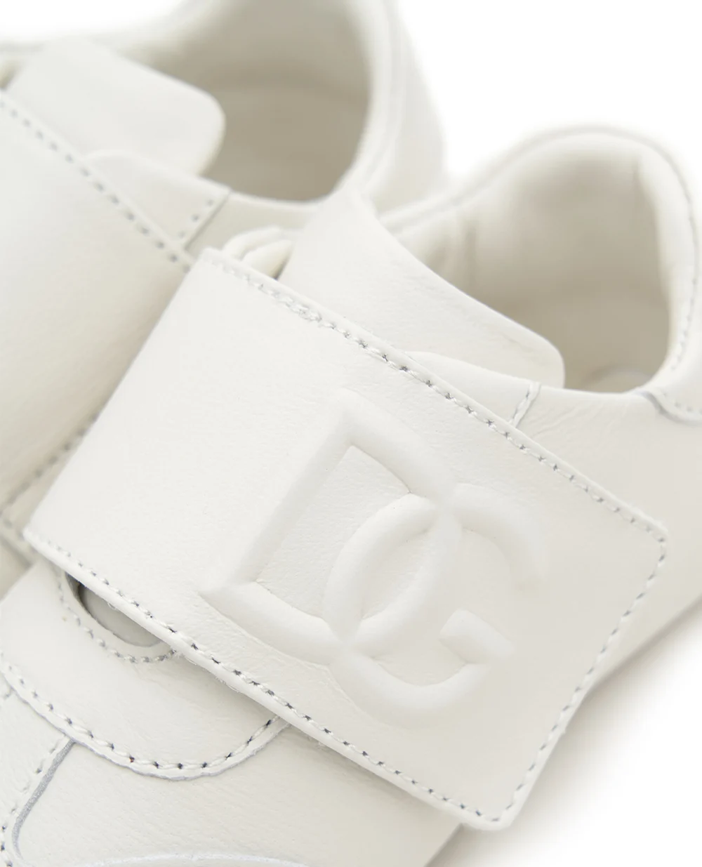 Детские кроссовки из кожи Dolce&Gabbana Kids DK0159-A1121, белый цвет • Купить в интернет-магазине Kameron