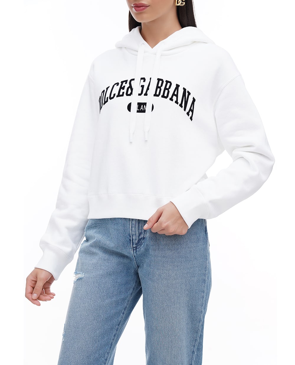 Худи Dolce&Gabbana F9O00T-GDCNU, белый цвет • Купить в интернет-магазине Kameron