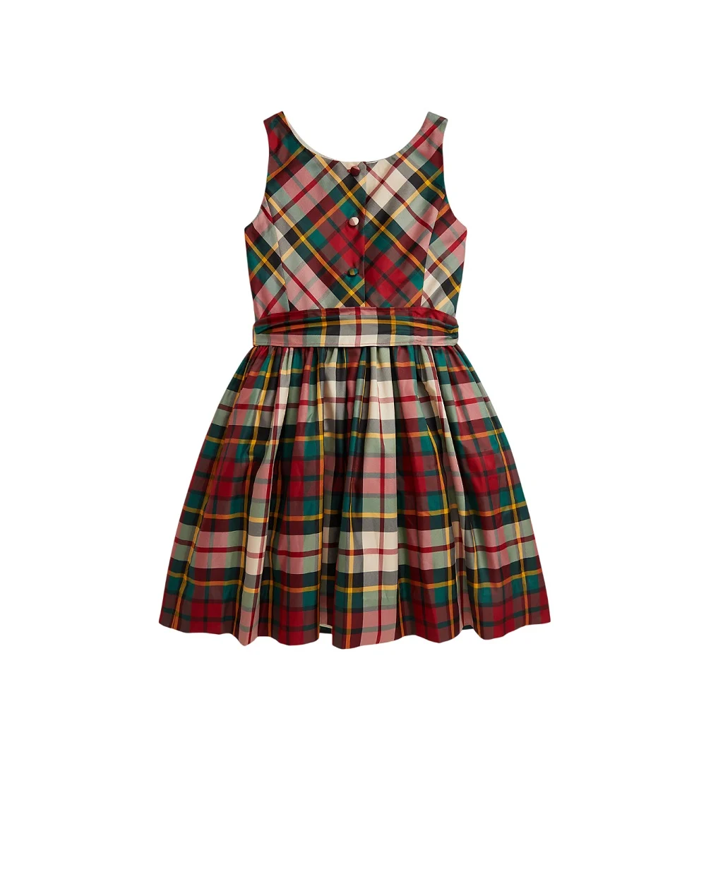 Детское платье из клетчатой ​​тафты Polo Ralph Lauren Kids 313980345001, разноцветный цвет • Купить в интернет-магазине Kameron