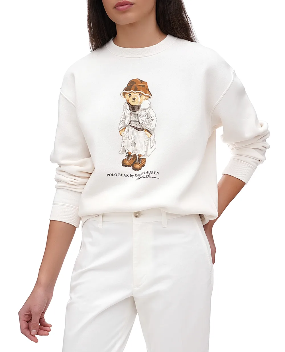 Свитшот Polo Bear Polo Ralph Lauren 211954860001, молочный цвет • Купить в интернет-магазине Kameron