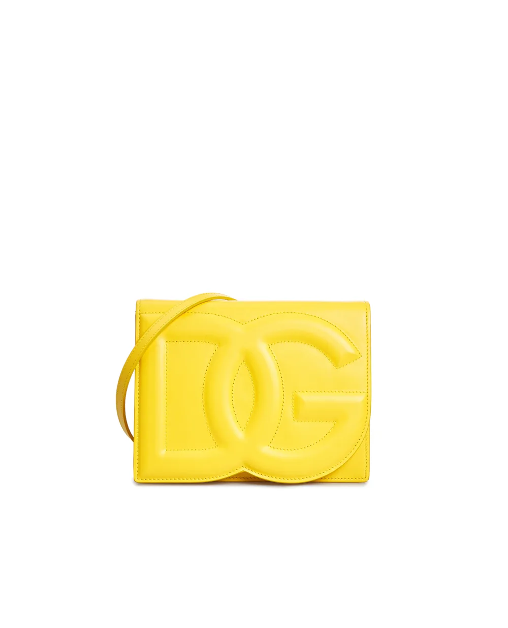 Кожаная сумка DG Logo Small Dolce&Gabbana BB7287-AW576-S, желтый цвет • Купить в интернет-магазине Kameron