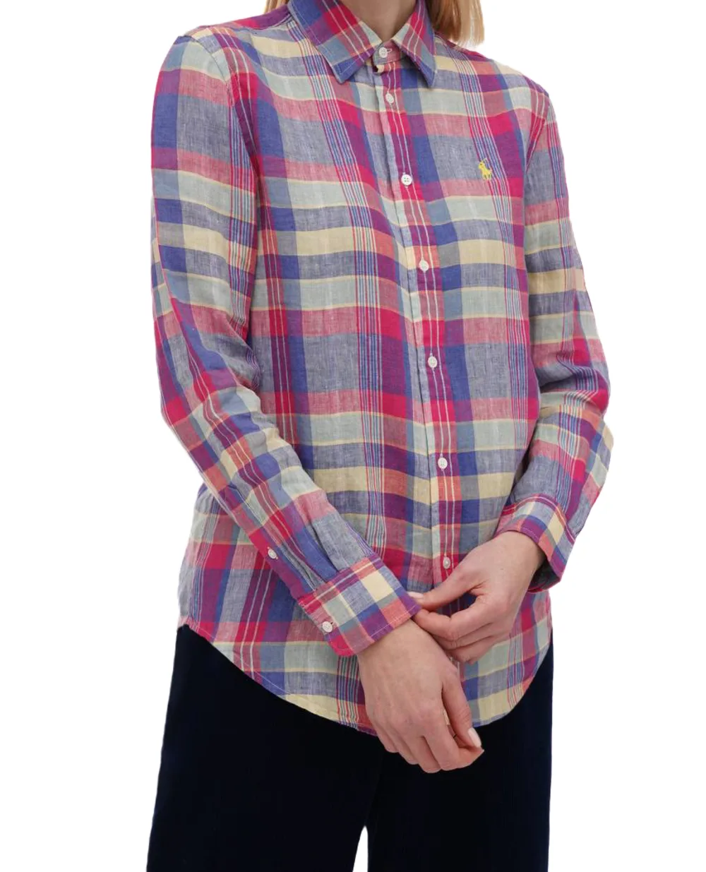 Льняная рубашка Polo Ralph Lauren 211970733001, разноцветный цвет • Купить в интернет-магазине Kameron