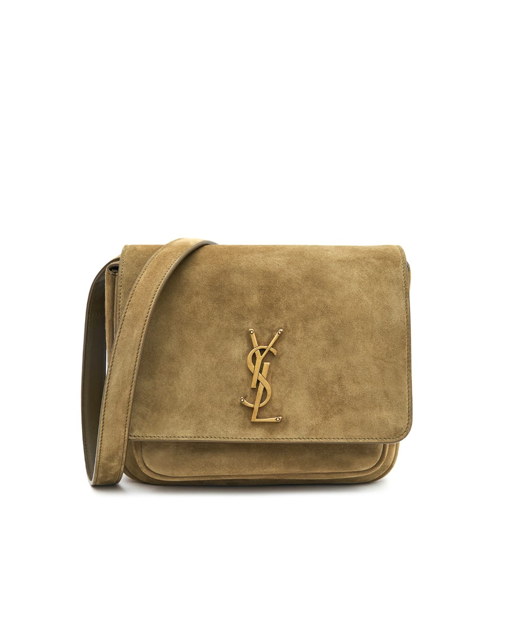Сумка NIKI из замши Saint Laurent 718556-1U80W, хаки цвет • Купить в интернет-магазине Kameron