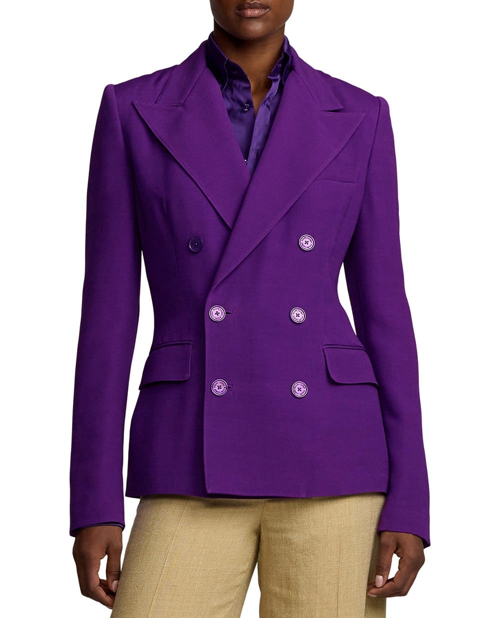 Жакет Ralph Lauren Collection 290967315001, фиолетовый цвет • Купить в интернет-магазине Kameron
