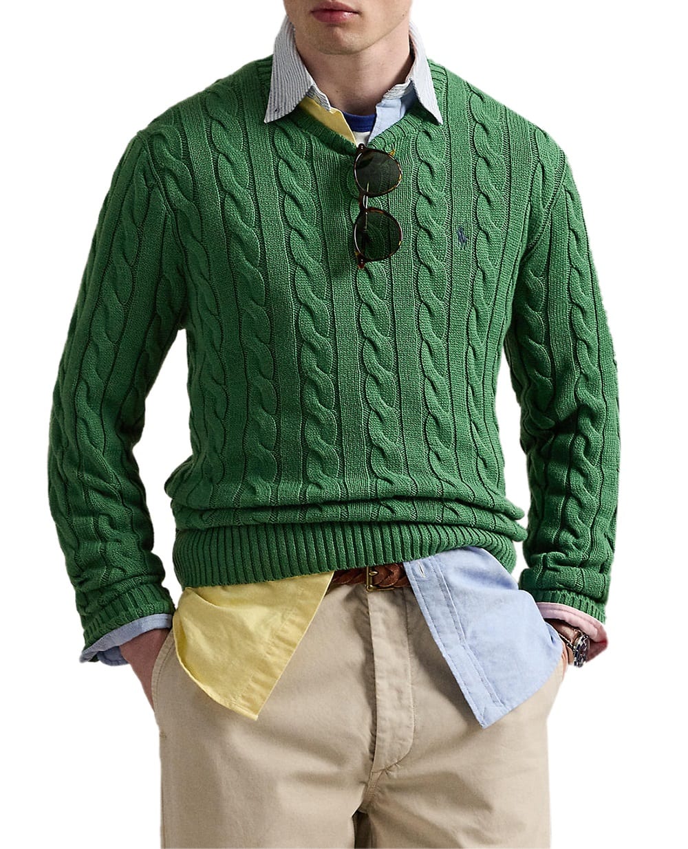 Джемпер с вишитым логотипом Polo Ralph Lauren 710775885519, зеленый цвет • Купить в интернет-магазине Kameron