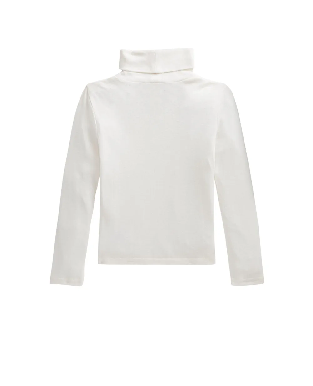 Детская водолазка из хлопка и модала в рубчик Polo Ralph Lauren Kids 312850670001, белый цвет • Купить в интернет-магазине Kameron