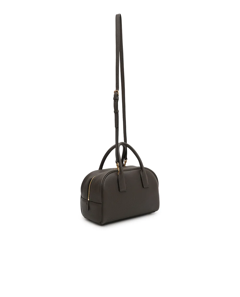 Сумка Boston из телячьей кожи Saint Laurent 851694-AAF20, коричневый цвет • Купить в интернет-магазине Kameron