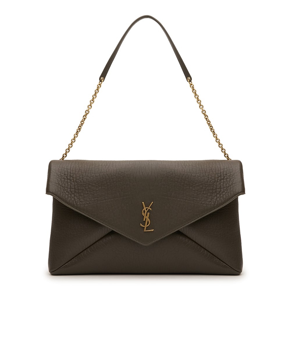 Сумка-конверт Cassandre XXL Saint Laurent 841702-AACYT, темно-коричневый цвет • Купить в интернет-магазине Kameron